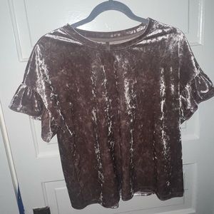 Z Supply Blush Crushed Velvet Top